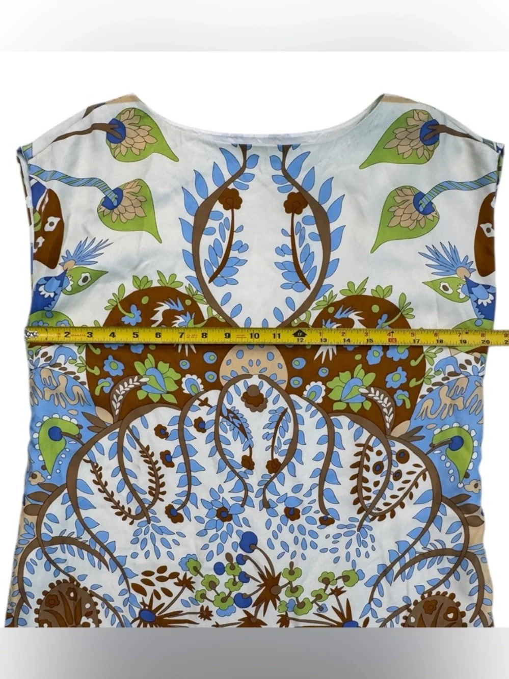 J. McLaughlin 100% Silk Colorful Botanical Shift Dress - Size Large - Picture 6 of 7